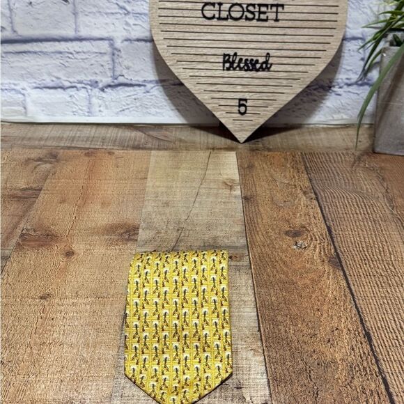 Salvatore Ferragamo Horses Mens Silk Tie Made In Italy equestrian - Picture 9 of 10